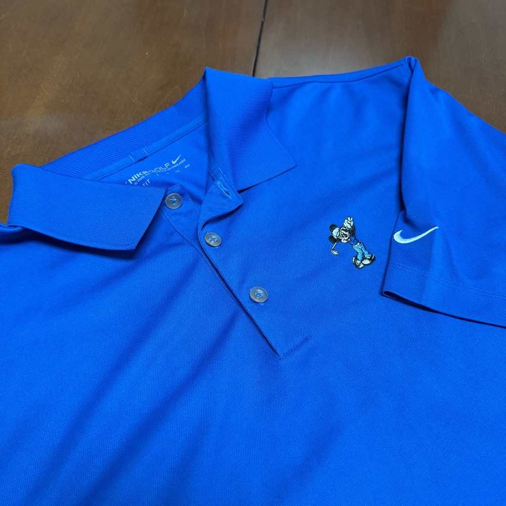 Disney Blue Polo Shirt with Embroidered Mickey